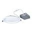 8" Round Baffle Slim Downlight, 5 CCT Selectable - Matte White (18W)