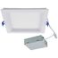 6" Square Baffle Slim Downlight, 5 CCT Selectable - Matte White (15W)