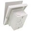 White Low Profile InBox for Retrofit Siding Construction (Vertical)