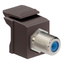 Feedthrough Quickport, F-Connector, Nickel Plated Brown Housing