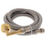 60" Braided Stainless Steel Dishwasher Connector w/ 2 MIP Elbows (3/8" x 3/8" Compression Thread)