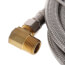 60" Braided Stainless Steel Dishwasher Connector w/ MIP Elbow (3/8" x 3/8" Compression)