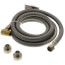 72" Braided Stainless Steel Fits-All Dishwasher Connector w/ MIP Elbow & Adapters (3/8" Comp. x 1/2" FIP)