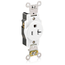 20A Single Receptacle/outlet, Self-grounding (White)