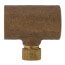 1/2" Cast Brass Straight Drain Coupling with Cap (Lead Free)