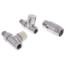 Thermostatic Control Valve Set - Decorative Straight (Polished Chrome)