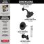 Nicoli Monitor 14 Series H2Okinetic Tub and Shower (Matte Black), 144749-BL