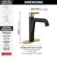 Nicoli Single Handle Bathroom Faucet, 15849LF-GZ (Matte Black / Champagne Bronze)