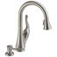 Talbott Single Handle Pulldown Kitchen Faucet w/ Soap Dispenser (Stainless), 16968-SSSD-DST