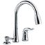Kate Single Handle Pulldown Kitchen Faucet w/ Soap Dispenser (Chrome), 16970-SD-DST