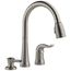 Kate Single Handle Pulldown Kitchen Faucet w/ Soap Dispenser (Stainless), 16970-SSSD-DST