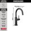 Contemporary Round Beverage Faucet (Matte Black), 1930-BL-DST