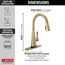 Lenta Single-Handle Pulldown Kitchen Faucet w/ Touch2O Technology (Champagne Bronze), 19802TZ-CZ-DST