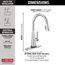 Lenta Single-Handle Pulldown Kitchen Faucet w/ Touch2O Technology (Chrome), 19802TZ-DST