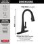 Lenta Single-Handle Pulldown Kitchen Faucet (Matte Black), 19802Z-BL-DST