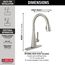 Lenta Single-Handle Pulldown Kitchen Faucet (Spotshield Stainless), 19802Z-SP-DST