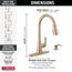 Boyd Single Handle Pull-Down Kitchen Faucet w/ Soap Dispenser and ShieldSpray (Champagne Bronze), 19893Z-CZSD-DST