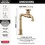 Broderick True Bar Kitchen Faucet (Champagne Bronze), 1990LFC-CZ