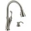 Arabella 1-Handle Pull-Down Kitchen Faucet with Soap Dispenser and ShieldSpray (Stainless), 19950Z-SSSD-DST