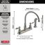 Windemere 2 Handle Kitchen Faucet (Stainless), 21996LF-SS