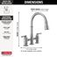 Broderick 2 Handle Pulldown Bridge Kitchen Faucet (Arctic Stainless), 2390L-AR-DST