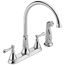 Cassidy 2 Handle Kitchen Faucet w/ Spray (Chrome)