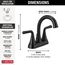Kayra 2 Handle Tract-Pack Centerset Bathroom Faucet (Matte Black), 2533LF-BLTP