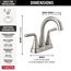 Kayra 2 Handle Tract-Pack Centerset Bathroom Faucet (Stainless), 2533LF-SSTP