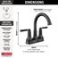 Saylor 2 Handle Centerset Bathroom Faucet (Matte Black), 2535-BLMPU-DST