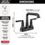 Saylor Two Handle Centerset Bathroom Faucet, 2536-BLMPU-DST (Matte Black)