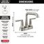 2536-SSMPU-DST Saylor 2 Handle Centerset Bathroom Faucet (Stainless)