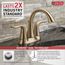 Lahara 2 Handle Centerset Bathroom Faucet (Champagne Bronze), 2538-CZMPU-DST