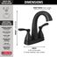 Stryke Two Handle Centerset Bathroom Faucet, 1.2 GPM (Matte Black), 25775-BLMPU-DST