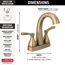Stryke Two Handle Centerset Bathroom Faucet, 1.2 GPM (Champagne Bronze), 25775-CZMPU-DST