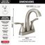 Stryke 2 Handle Centerset Bathroom Faucet (Stainless), 25775-SSMPU-DST