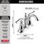 Linden 2 Handle Centerset Bathroom Faucet (Chrome), 2594-MPU-DST