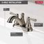 Haywood 2 Handle Centerset Bathroom Faucet (Stainless), 25999LF-SS