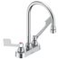 Commercial 27C4 / 27C5 / 27C6 2 Handle 4" Deck Mount Faucet (Chrome), 27C4955