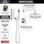 Monitor 14 Series Shower w/ Round Raincan, Hand Shower & Rough Valve, 342702 (Chrome)