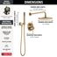 Monitor 14 Series Shower w/ Round Raincan, Hand Shower & Rough Valve (Champagne Bronze), 342702-CZ