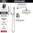 Monitor 14 Series Shower w/ Round Raincan, Hand Shower & Rough Valve, Spotshield (Brushed Nickel), 342702-SP