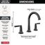 3535-BLMPU-DST Saylor 2 Handle Widespread Bathroom Faucet (Matte Black)