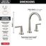 3535-SSMPU-DST Saylor 2 Handle Widespread Bathroom Faucet (Stainless)