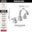 Vero 2 Handle Widespread Bathroom Faucet (Chrome), 3553LF