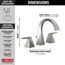Trillian Two Handle Widespread Bathroom Faucet, 1.2 GPM (Lumicoat Stainless), 35546-SS-PR-MPU-DST