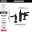 Dorval 2 Handle Widespread Bathroom Faucet (Matte Black), 3556-BLMPU-DST