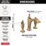 Dorval Two Handle Widespread Bathroom Faucet, 1.2 GPM (Champagne Bronze / Porcelain), 3556-GSMPU-DST
