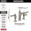 Dorval 2 Handle Widespread Bathroom Faucet (Stainless), 3556-SSMPU-DST