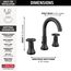 Trinsic 2 Handle Widespread Bathroom Faucet (Matte Black), 3558-BLMPU-DST
