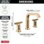 Tetra 2 Handle Widespread Bathroom Faucet (Lumicoat Champagne Bronze), 35587-CZ-PR-DST